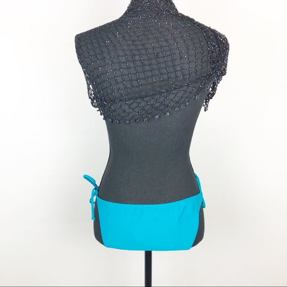 Teal Tie Waist Swimsuit Bottom | L - Picture 4 of 8